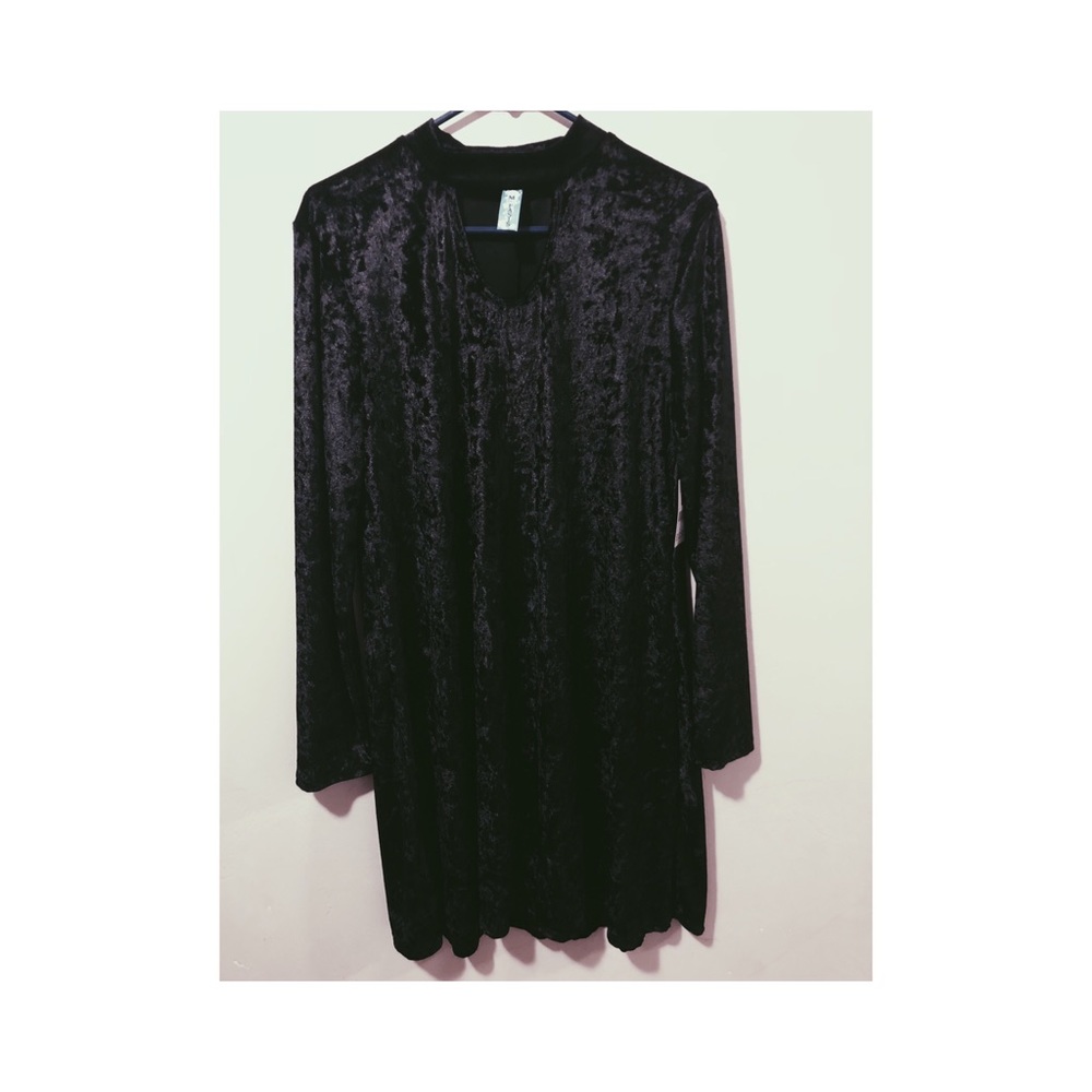 Velvet black dress